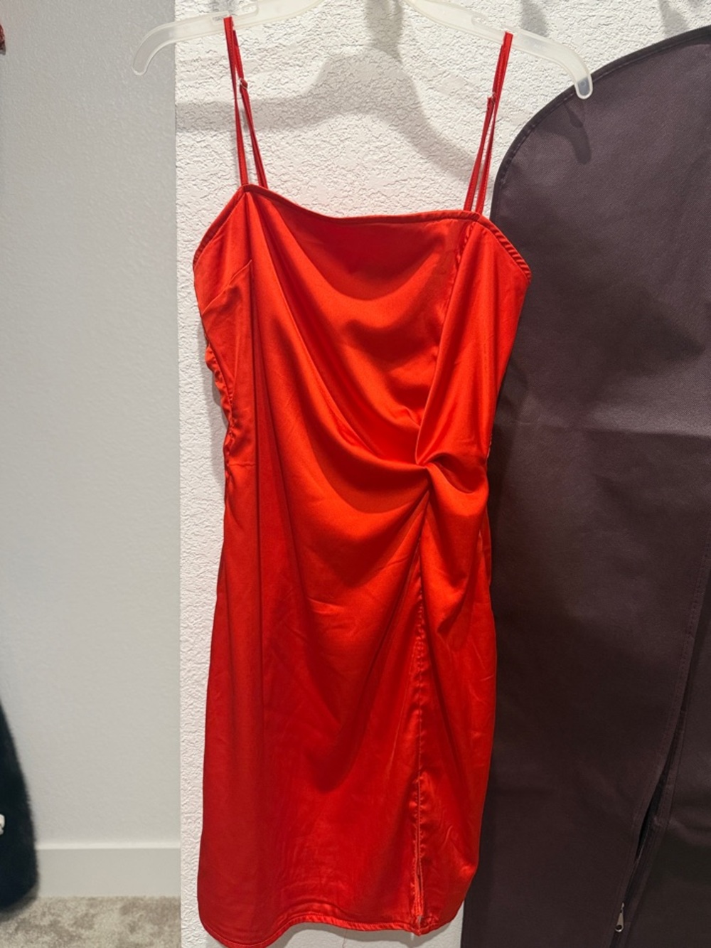 Missguided Satin Red Slip Dress
